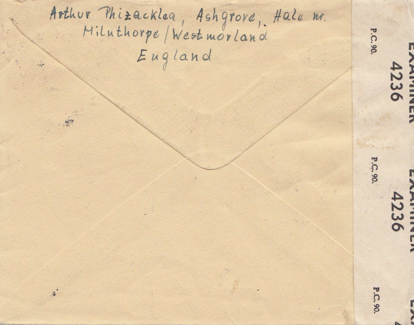 Brief Von England Nach Deutschland Dauer England: 1947: Brief nach Deutschland - Zensur · PhilArena