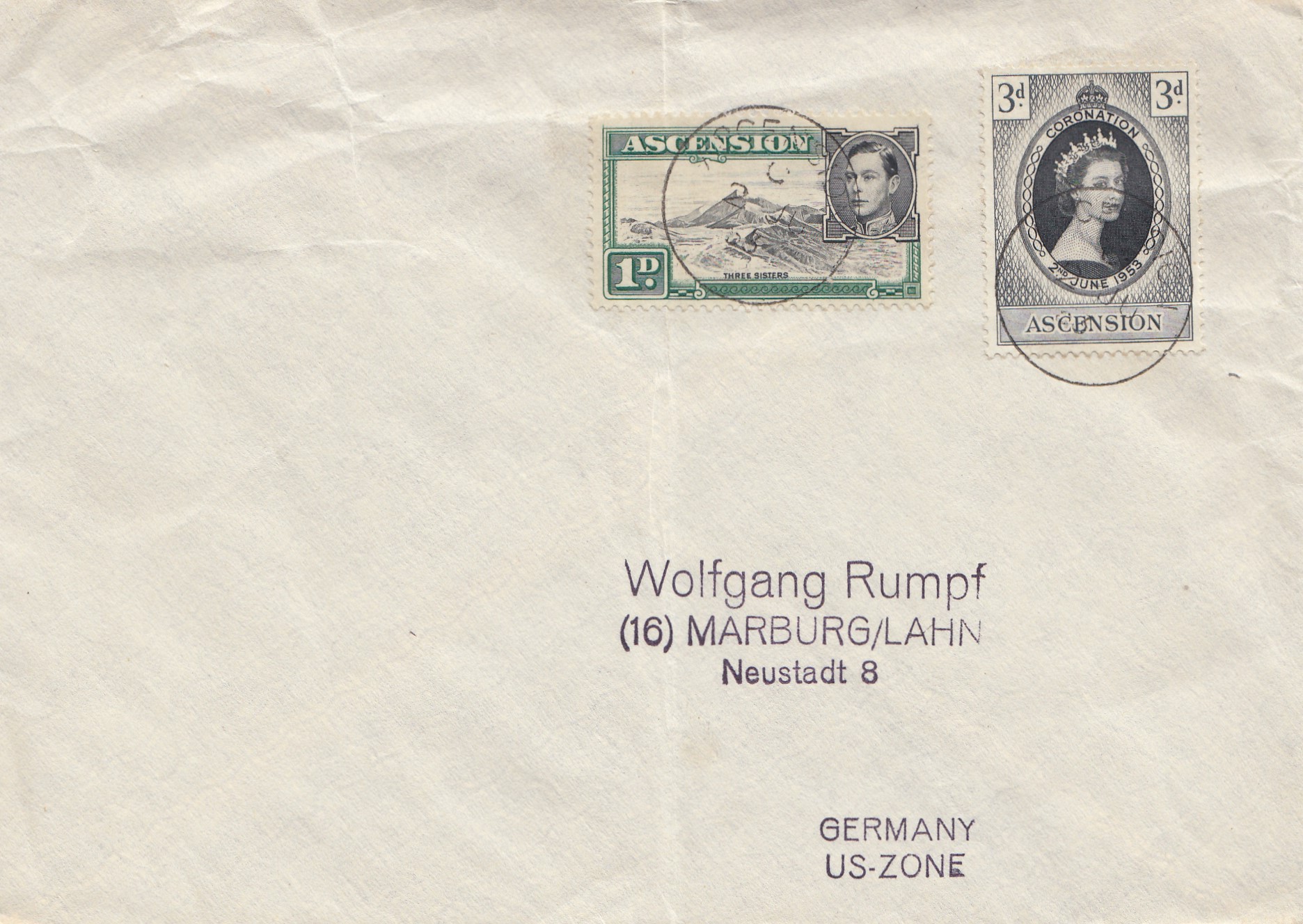 Ascension 1953 letter to Marburg/Lahn · PhilArena